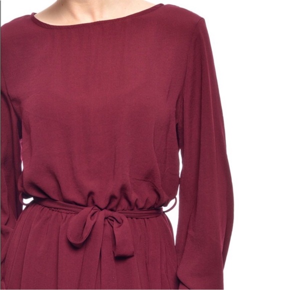 First Love Merlot Wrap Skirt Maxi Dress in Size Small - Picture 2 of 9